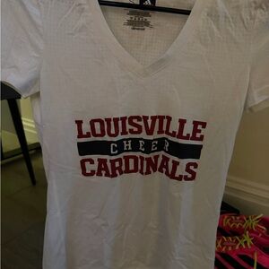 White Louisville Cheer Cardinals T-Shirt